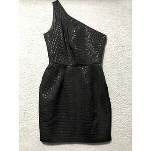 Twenty One Womens One Shoulder Cocktail Dress Black Size S